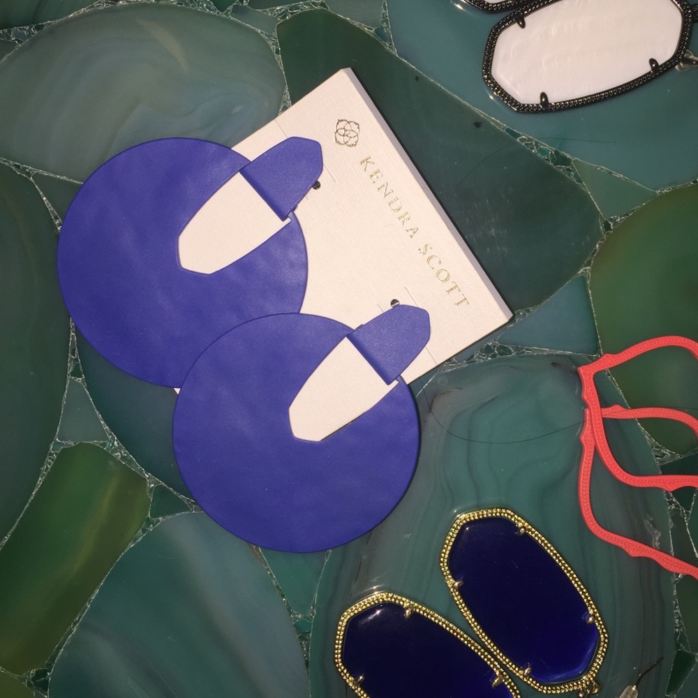 Kendra Scott Matte Cobalt Diane Earrings NWT
